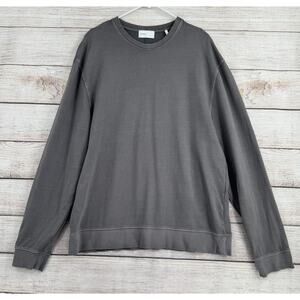 BLDWN Haring Crewneck Sweatshirt Mens XXL Fade Wash Gray Back Seam